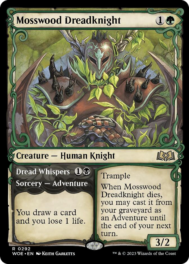 Mosswood Dreadknight // Dread Whispers (Showcase) [Wilds of Eldraine] - Destination Retro