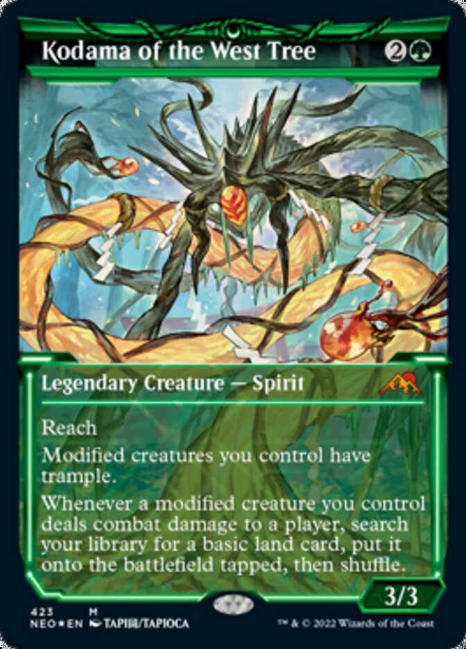 Kodama of the West Tree (Showcase) (Foil Etched) [Kamigawa: Neon Dynasty] - Destination Retro