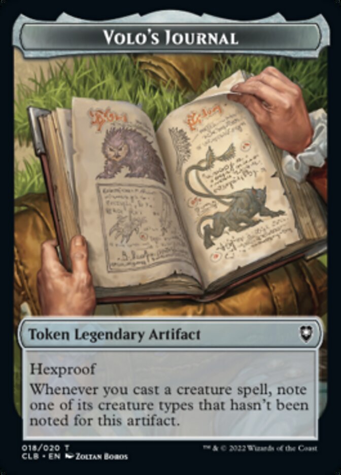 Volo's Journal Token [Commander Legends: Battle for Baldur's Gate Tokens] - Destination Retro