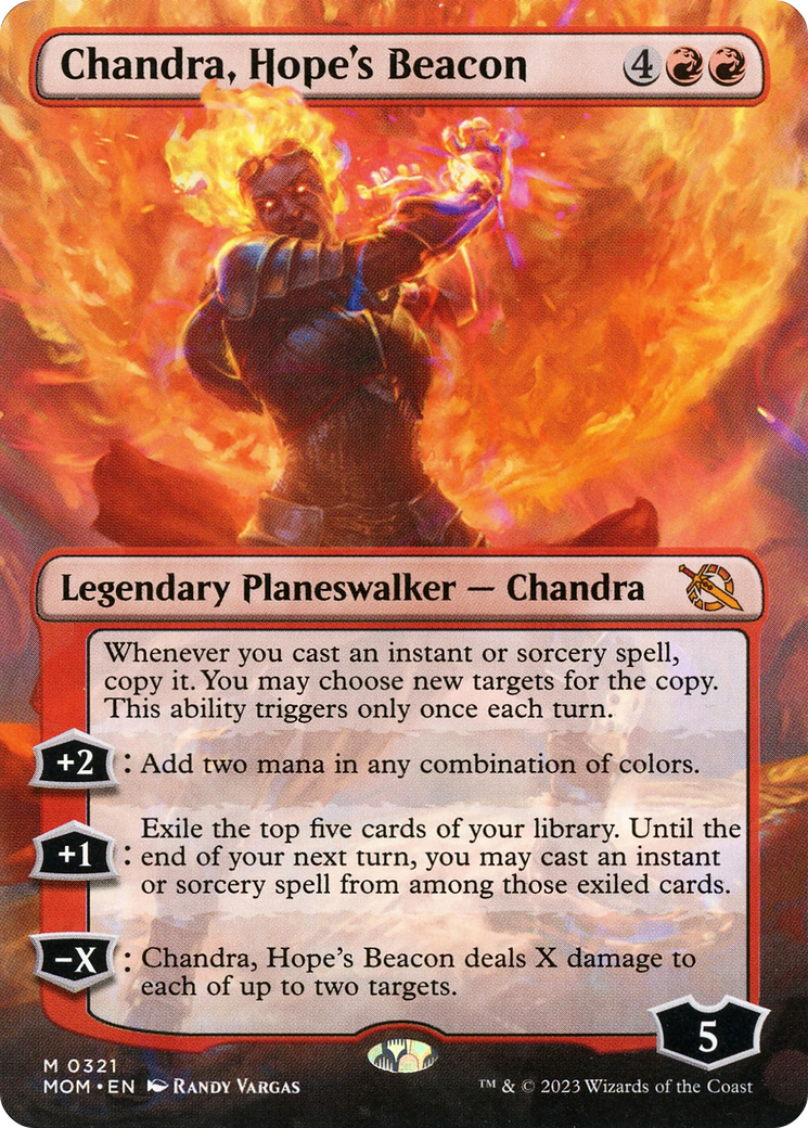 Chandra, Hope's Beacon (Borderless Alternate Art) [March of the Machine] - Destination Retro
