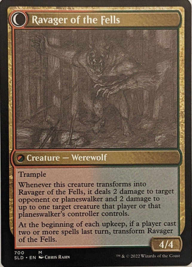 Huntmaster of the Fells // Ravager of the Fells (Sketch) [Secret Lair Drop Promos] - Destination Retro