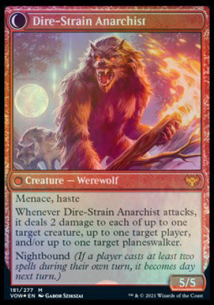 Volatile Arsonist // Dire-Strain Anarchist [Innistrad: Crimson Vow Prerelease Promos] - Destination Retro