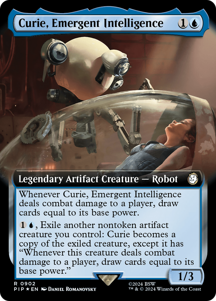 Curie, Emergent Intelligence (Extended Art) (Surge Foil) [Fallout] - Destination Retro