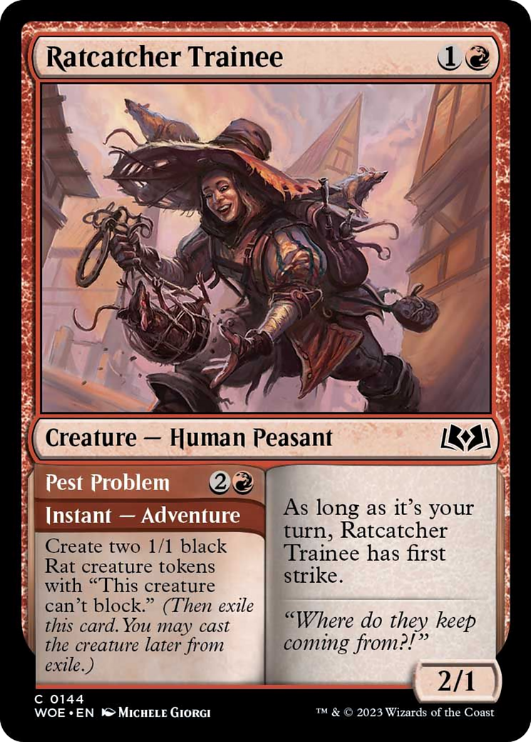 Ratcatcher Trainee // Pest Problem [Wilds of Eldraine] - Destination Retro