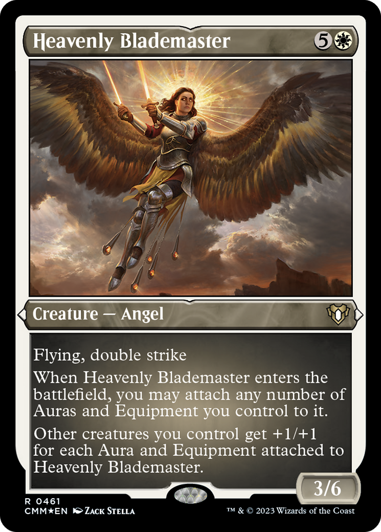 Heavenly Blademaster (Foil Etched) [Commander Masters] - Destination Retro