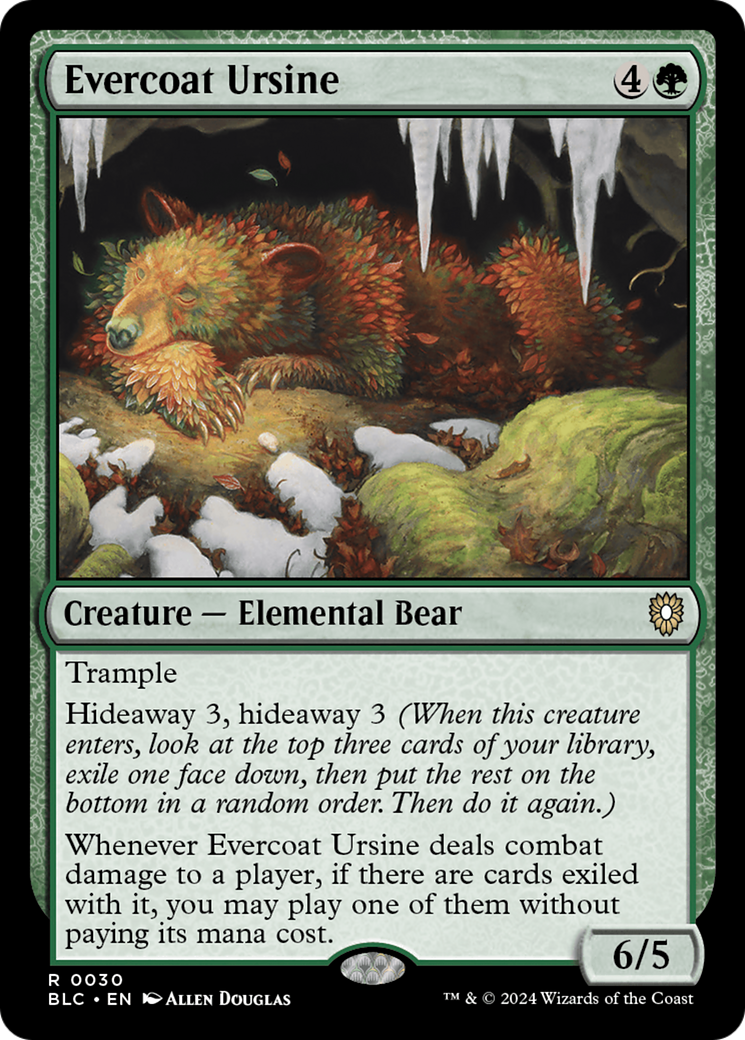 Evercoat Ursine [Bloomburrow Commander] - Destination Retro