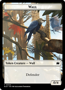 Wall // Intrepid Rabbit Double-Sided Token [Bloomburrow Tokens] - Destination Retro