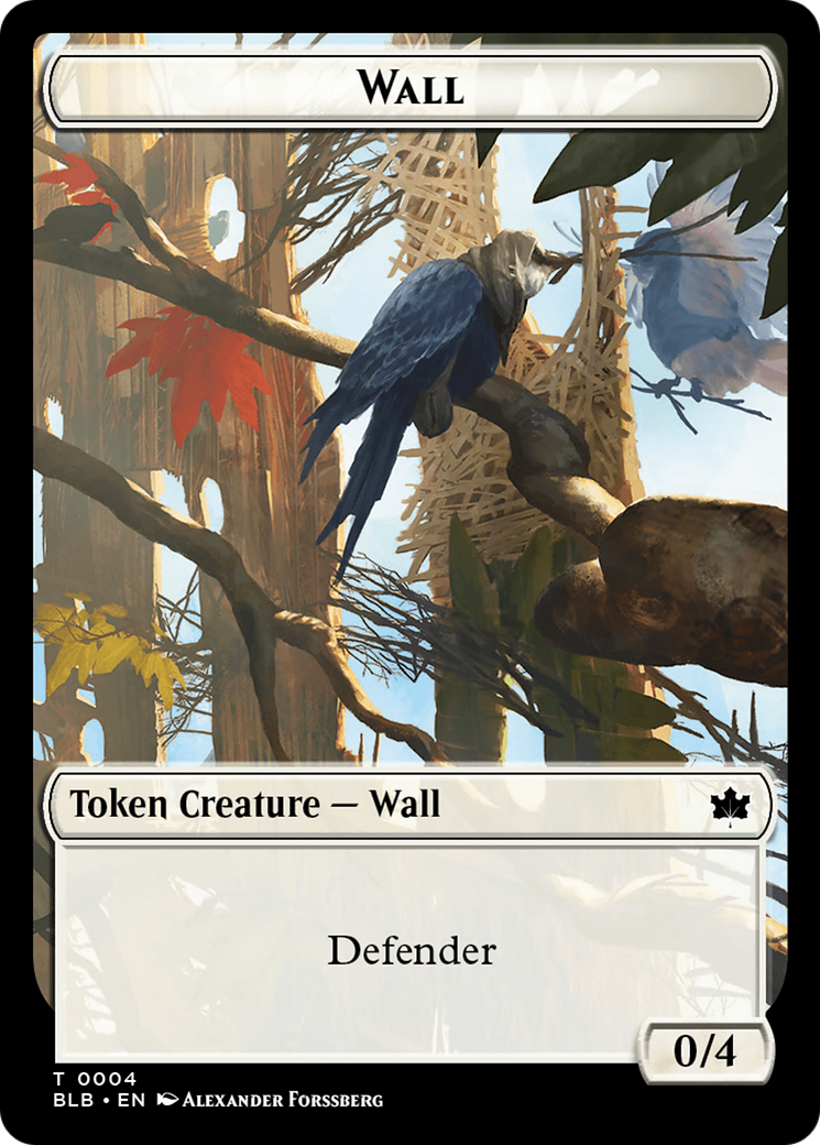 Wall // Intrepid Rabbit Double-Sided Token [Bloomburrow Tokens] - Destination Retro