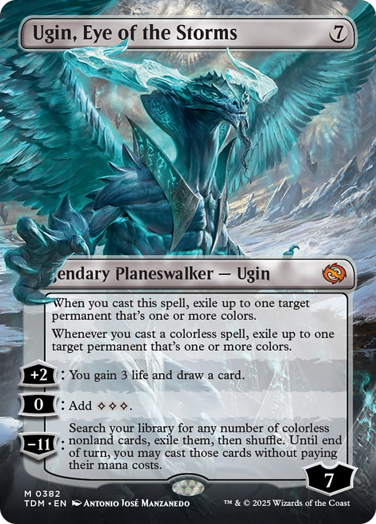 Ugin, Eye of the Storms (Borderless) [Tarkir: Dragonstorm] - Destination Retro
