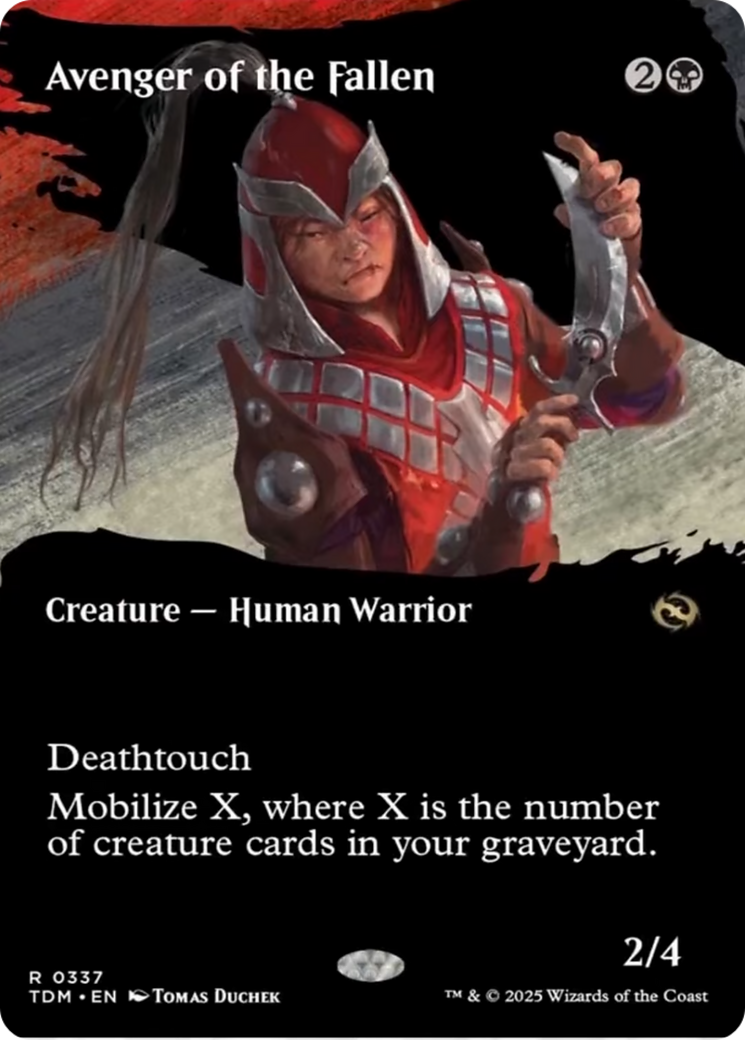 Avenger of the Fallen (Borderless) [Tarkir: Dragonstorm] - Destination Retro