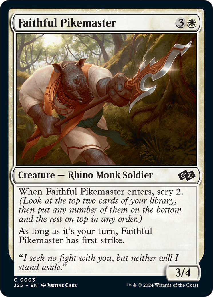 Faithful Pikemaster [Foundations Jumpstart] - Destination Retro