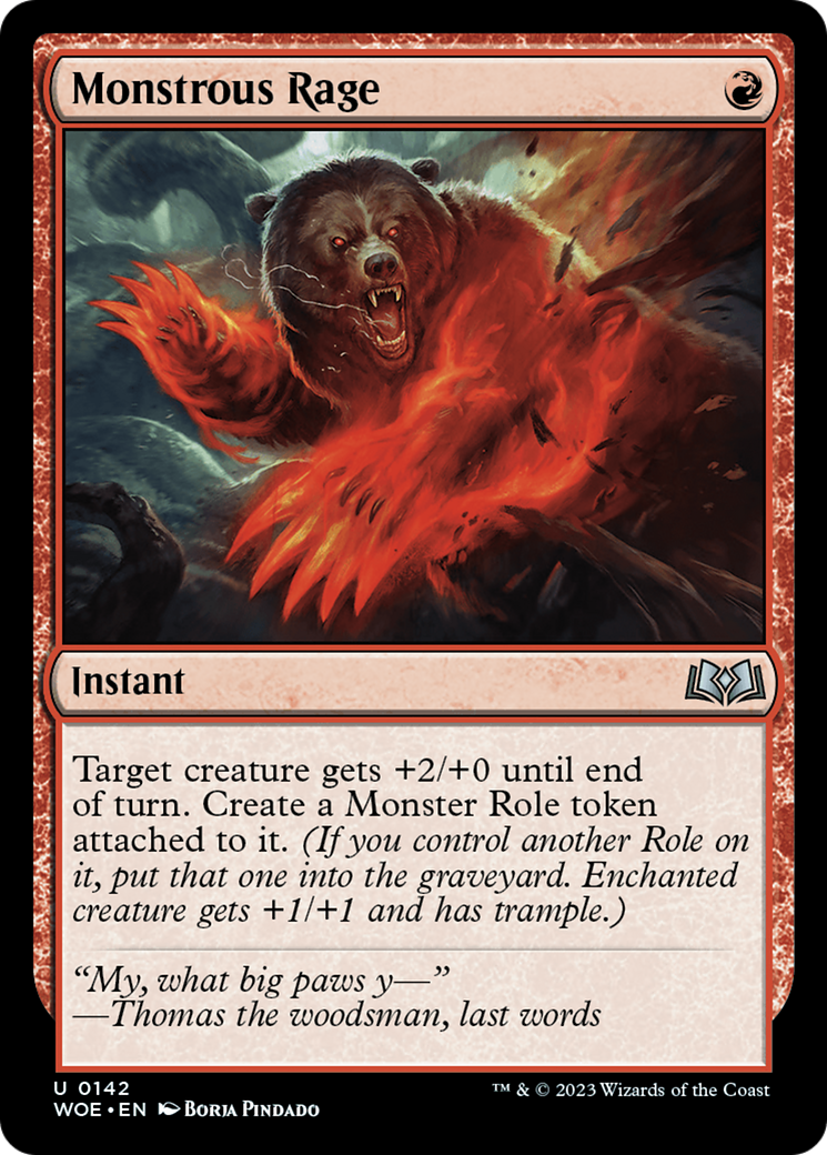 Monstrous Rage [Wilds of Eldraine] - Destination Retro