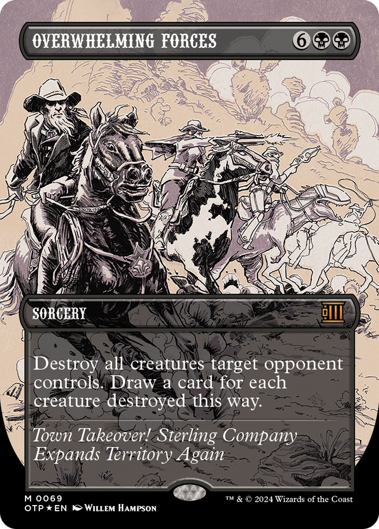 Overwhelming Forces (Textured Foil) [Outlaws of Thunder Junction: Breaking News] - Destination Retro