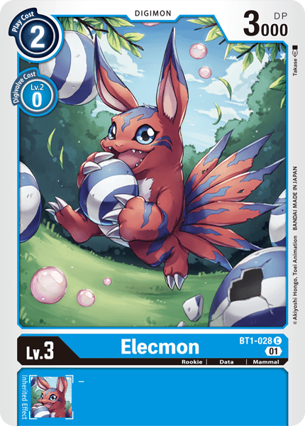 Elecmon [BT1-028] (Alternative Art) [Starter Deck: Ulforce Veedramon] - Destination Retro