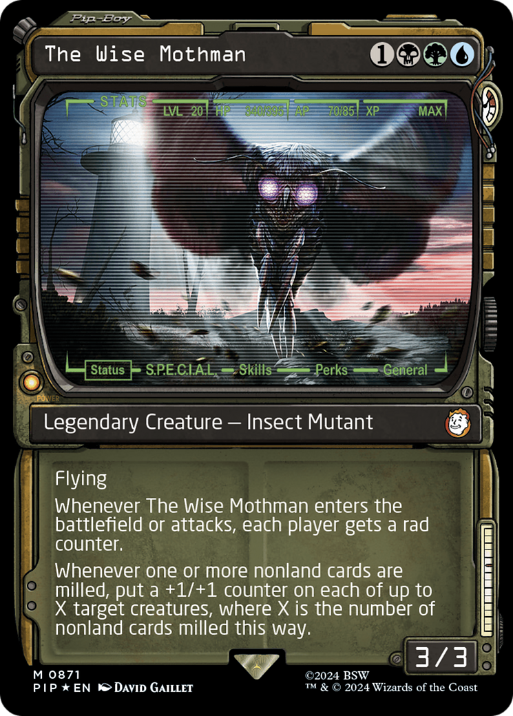The Wise Mothman (Showcase) (Surge Foil) [Fallout] - Destination Retro
