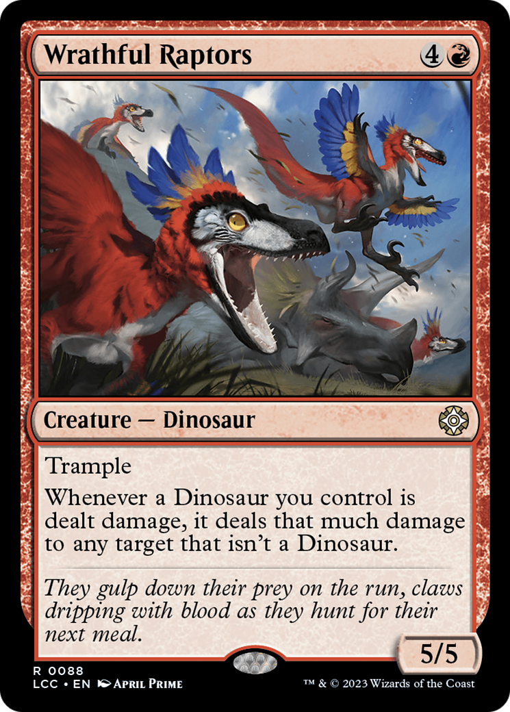 Wrathful Raptors [The Lost Caverns of Ixalan Commander] - Destination Retro
