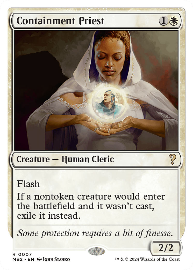 Containment Priest (White Border) [Mystery Booster 2] - Destination Retro