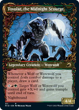 Tovolar, Dire Overlord // Tovolar, the Midnight Scourge (Showcase Equinox) [Innistrad: Midnight Hunt] - Destination Retro