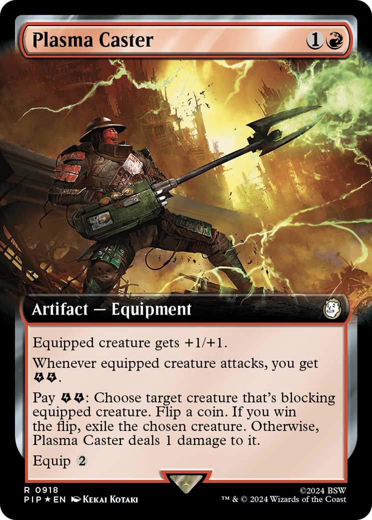 Plasma Caster (Extended Art) (Surge Foil) [Fallout] - Destination Retro