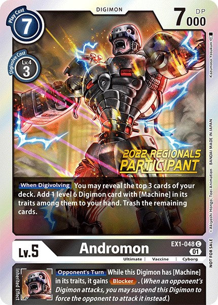 Andromon [EX1-048] (2022 Championship Online Regional) (Online Participant) [Classic Collection Promos] - Destination Retro