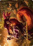 Mr. Foxglove Art Card (Gold-Stamped Signature) [Bloomburrow Art Series] - Destination Retro