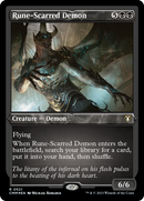 Rune-Scarred Demon (Foil Etched) [Commander Masters] - Destination Retro