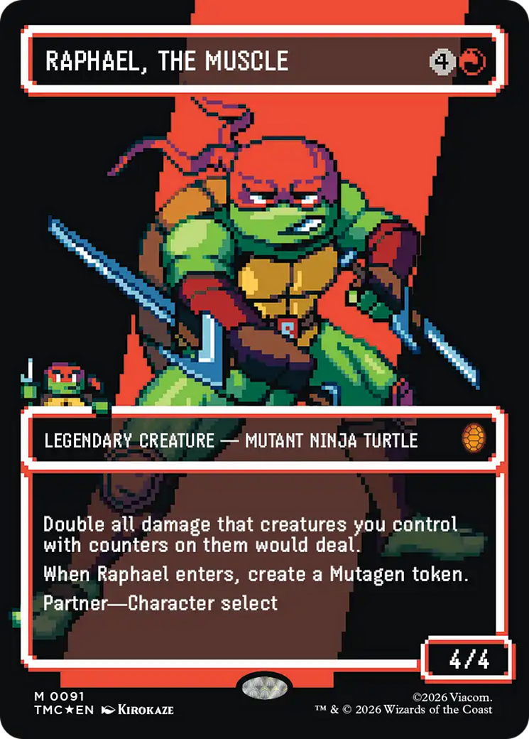 Raphael, the Muscle (0091) (Borderless) (Surge Foil) [Teenage Mutant Ninja Turtles Commander] - Destination Retro