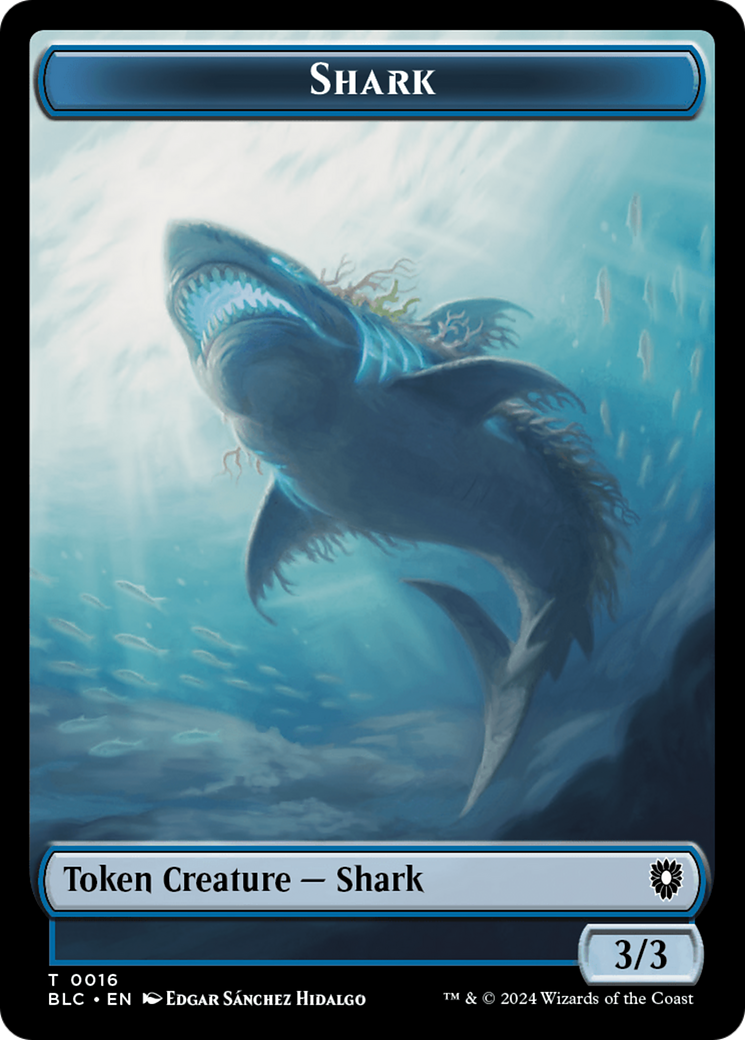 Elemental // Shark Double-Sided Token [Bloomburrow Commander Tokens] - Destination Retro