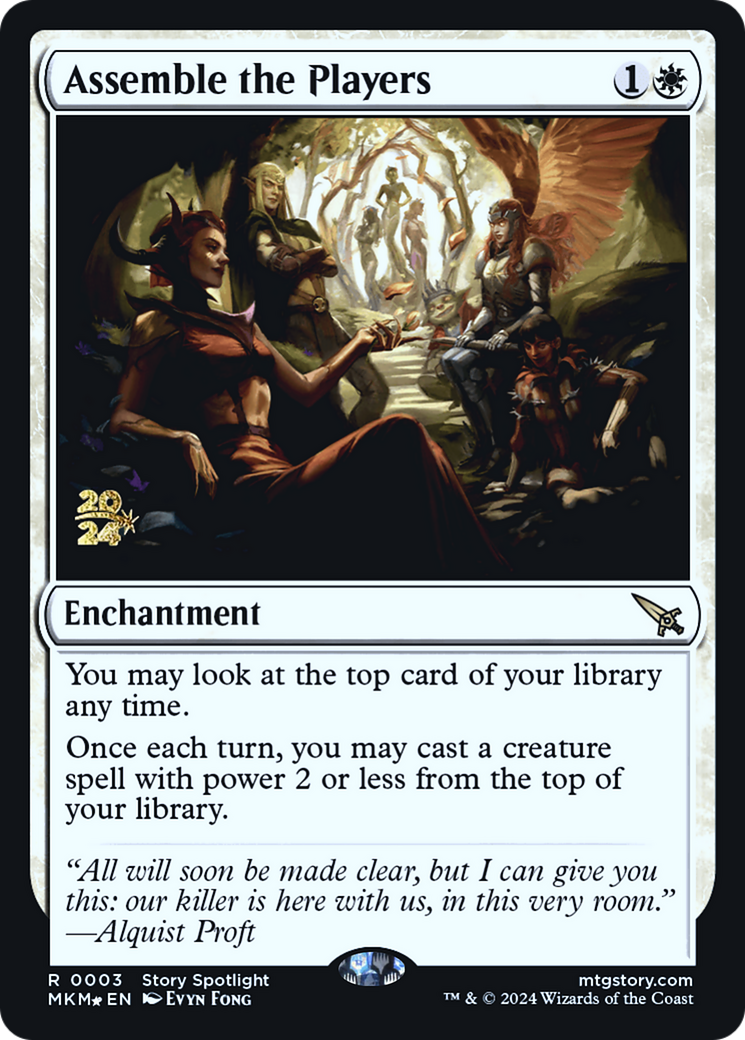 Assemble the Players [Murders at Karlov Manor Prerelease Promos] - Destination Retro