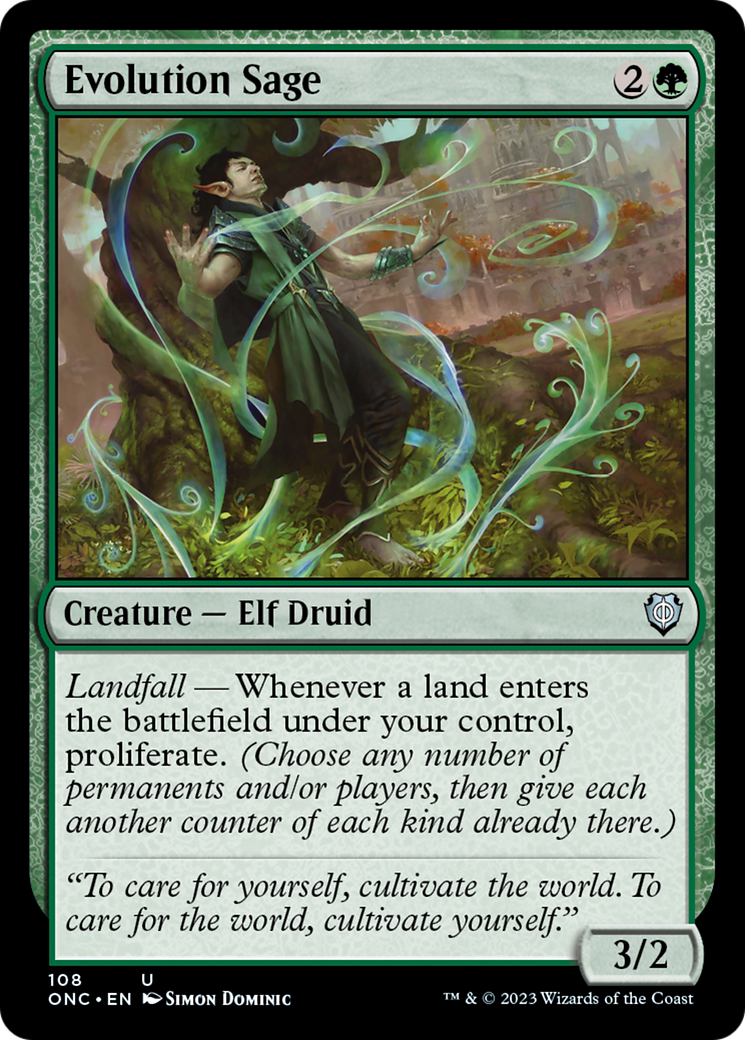 Evolution Sage [Phyrexia: All Will Be One Commander] - Destination Retro