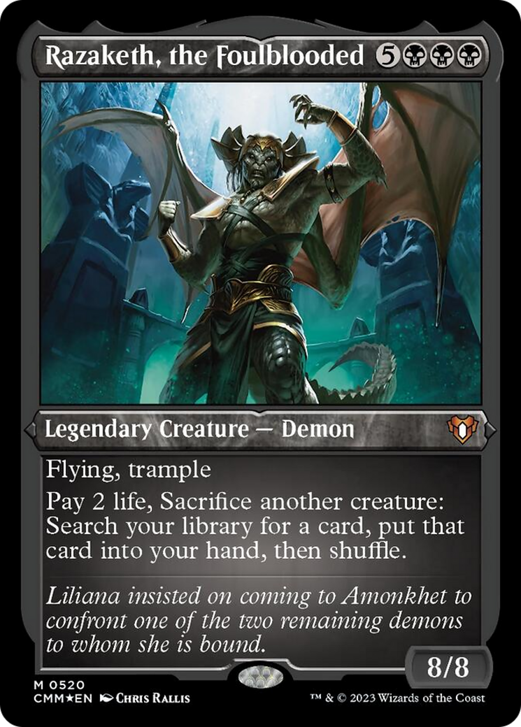 Razaketh, the Foulblooded (Foil Etched) [Commander Masters] - Destination Retro