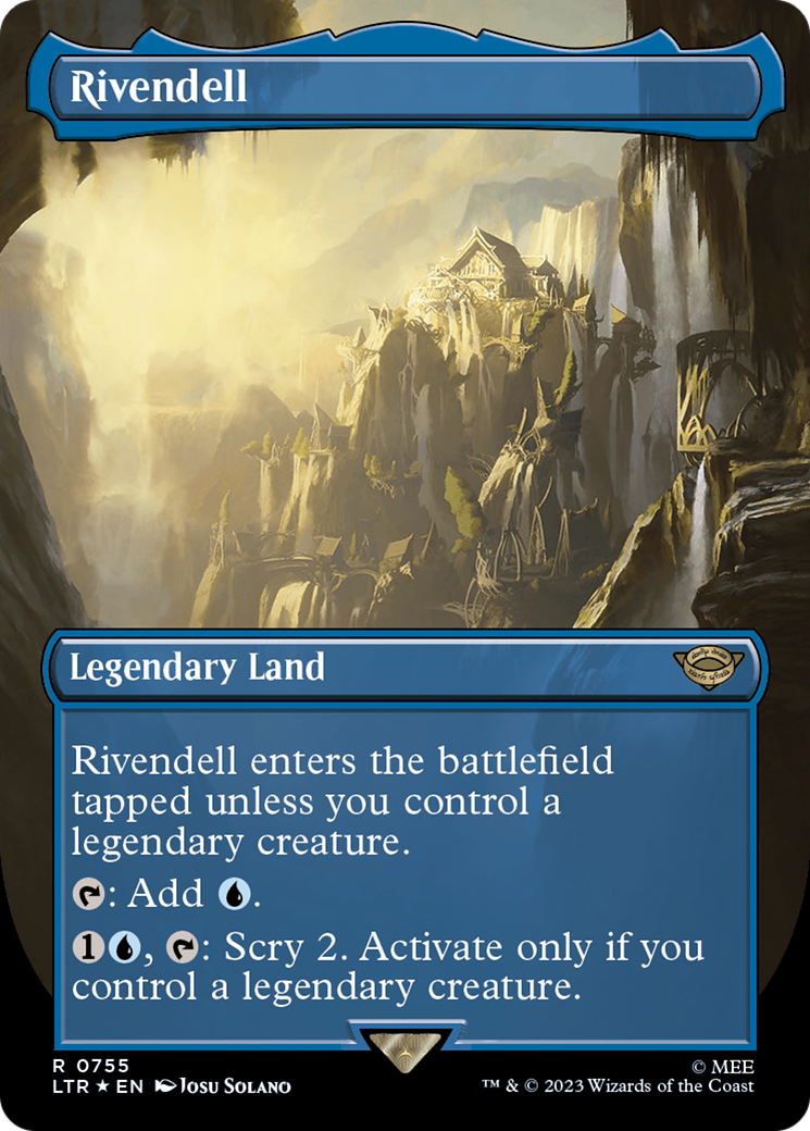 Rivendell (Borderless) (Surge Foil) [The Lord of the Rings: Tales of Middle-Earth] - Destination Retro
