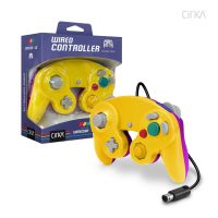 Wii / GameCube - Wired Controller - Yellow/Purple - Destination Retro