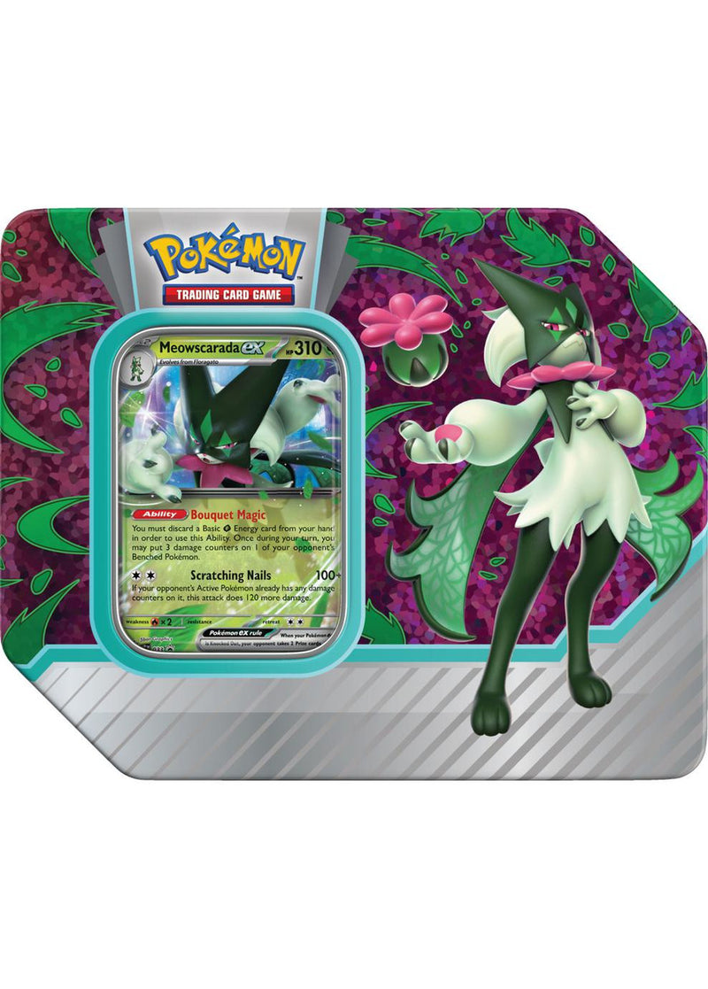 Pokémon TCG: Paldea Partners Tin - Meowscarada ex (Available September 2023) - Destination Retro