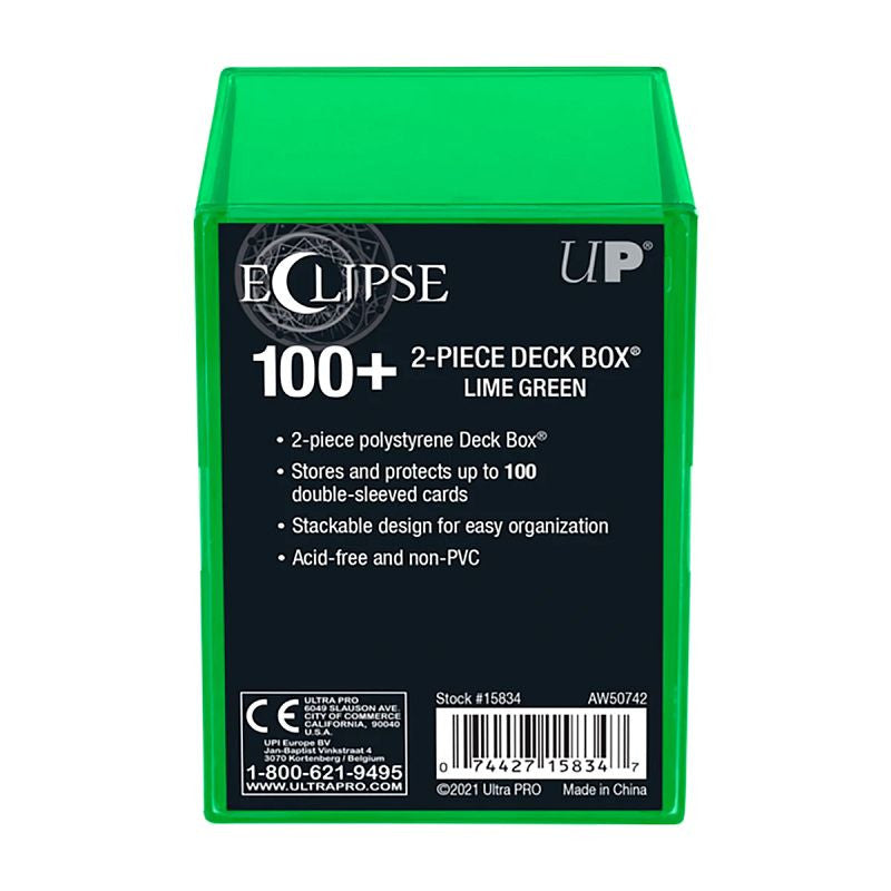 TCG - Ultra Pro - Eclipse - 2 Piece Deck Box - Lime Green - Destination Retro