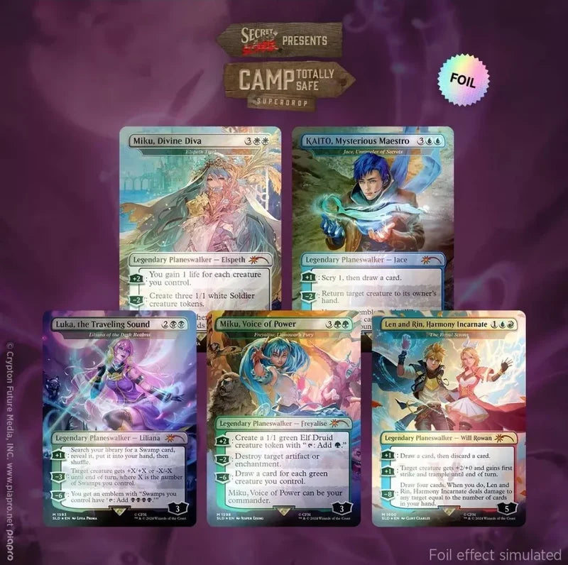 Secret Lair x Hatsune Miku Electric Entourage Rainbow Foil - Destination Retro