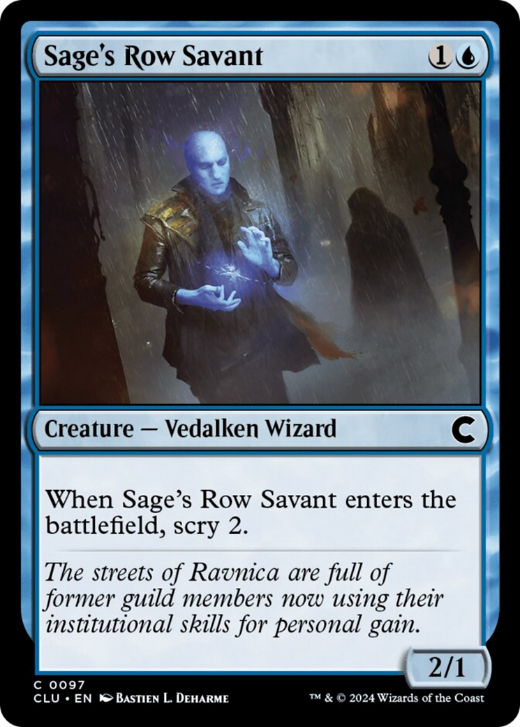 Sage's Row Savant [Ravnica: Clue Edition] - Destination Retro