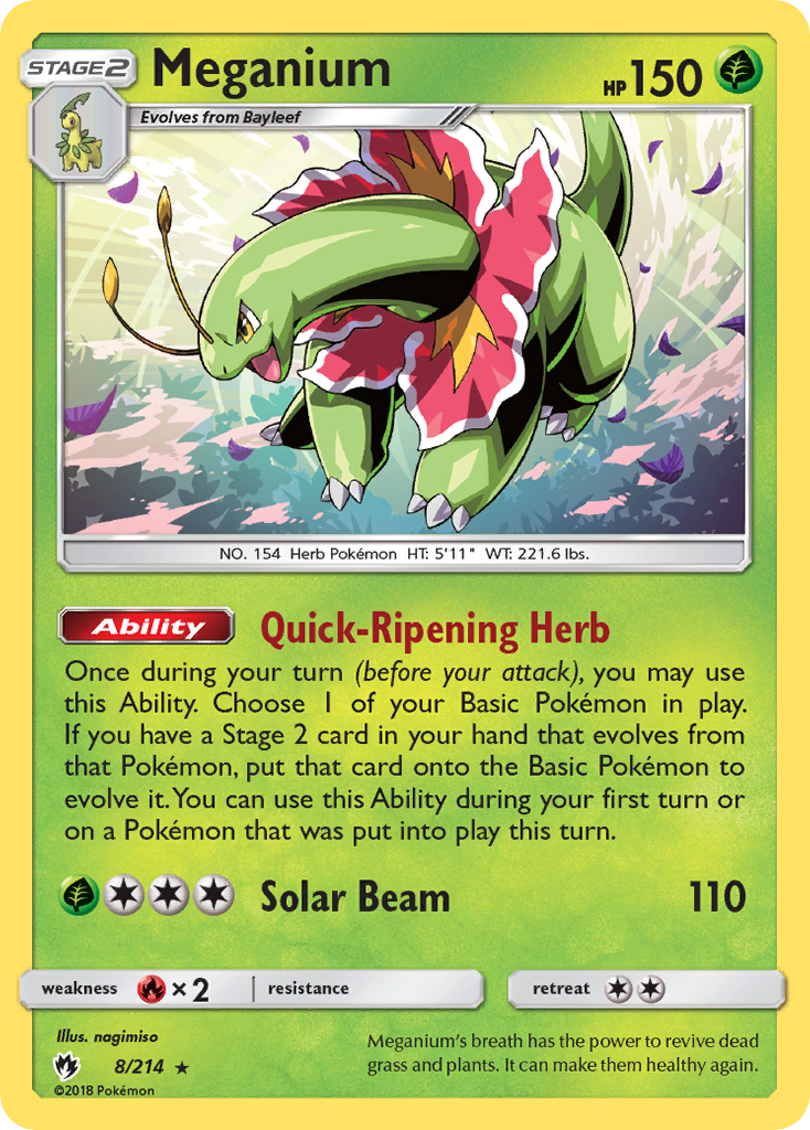 Meganium (8/214) [Sun & Moon: Lost Thunder] - Destination Retro