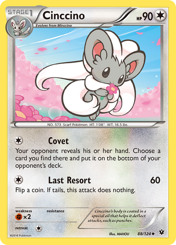 Cinccino (88/124) [XY: Fates Collide] - Destination Retro