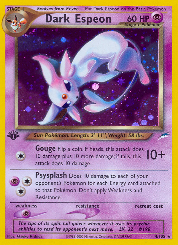 Dark Espeon (4/105) [Neo Destiny 1st Edition] - Destination Retro