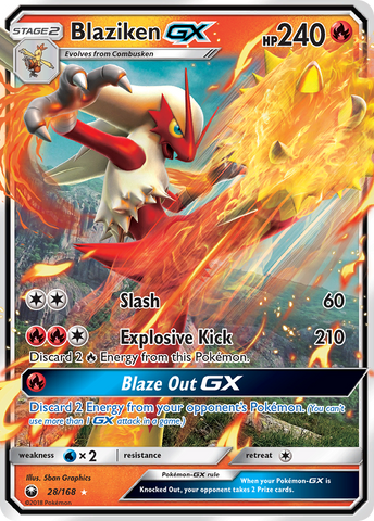 Blaziken GX (28/168) [Sun & Moon: Celestial Storm] - Destination Retro