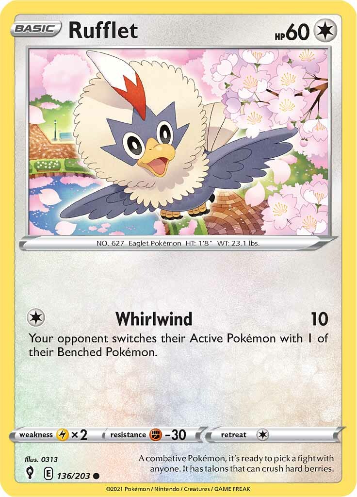 Rufflet (136/203) [Sword & Shield: Evolving Skies] - Destination Retro