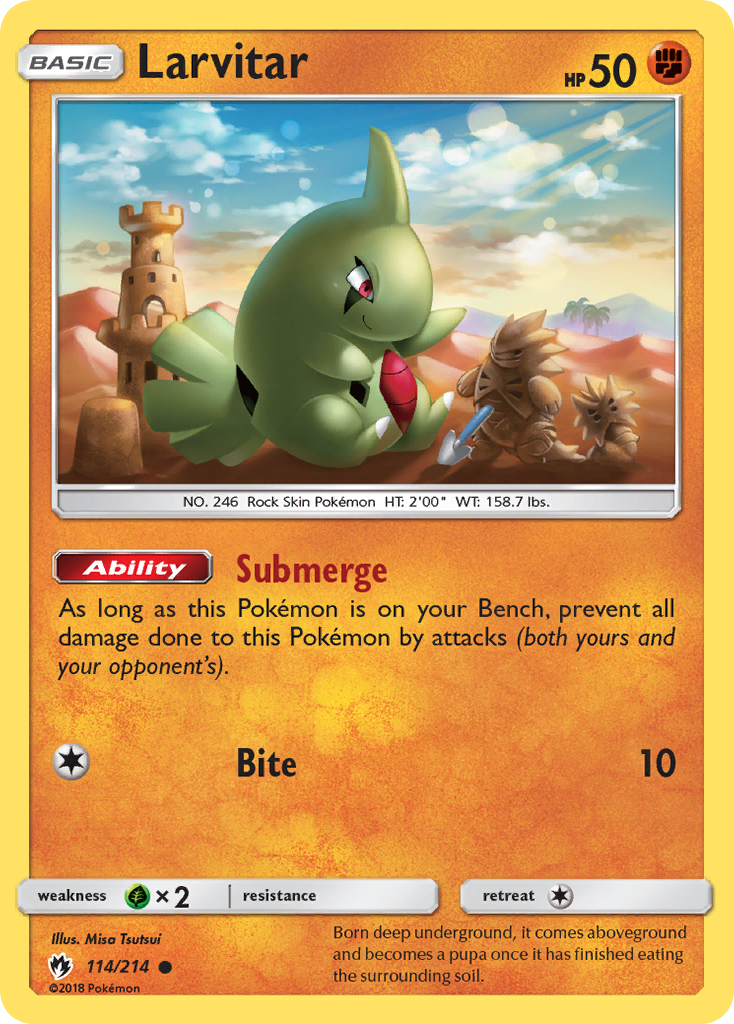 Larvitar (114/214) [Sun & Moon: Lost Thunder] - Destination Retro