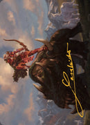 Meria's Outrider Art Card (Gold-Stamped Signature) [Dominaria United Art Series] - Destination Retro