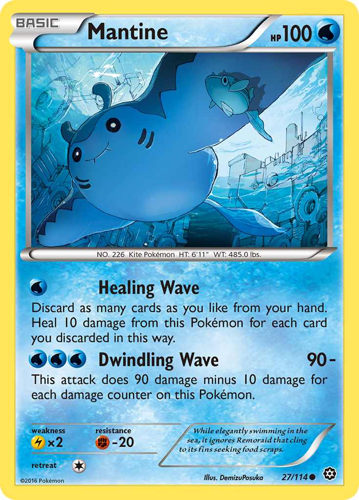 Mantine (27/114) [XY: Steam Siege] - Destination Retro