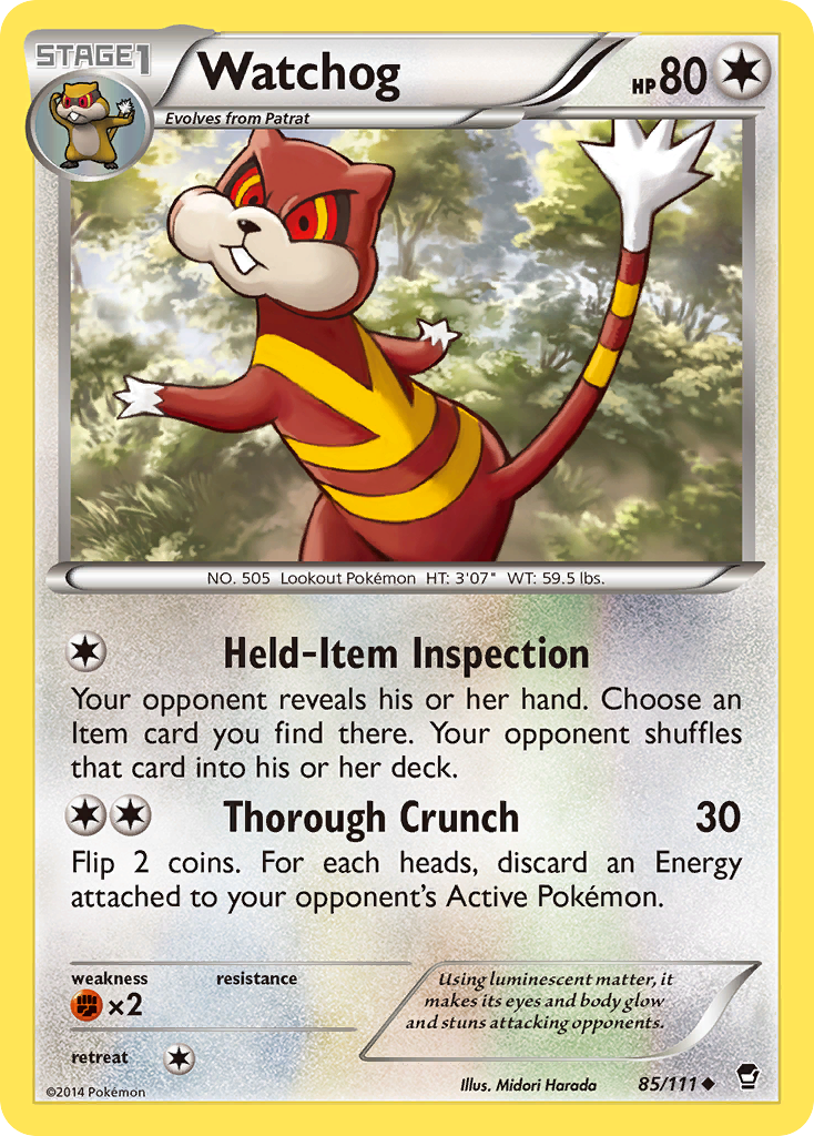 Watchog (85/111) [XY: Furious Fists] - Destination Retro
