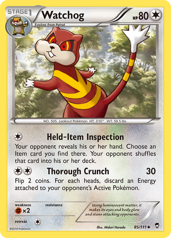 Watchog (85/111) [XY: Furious Fists] - Destination Retro