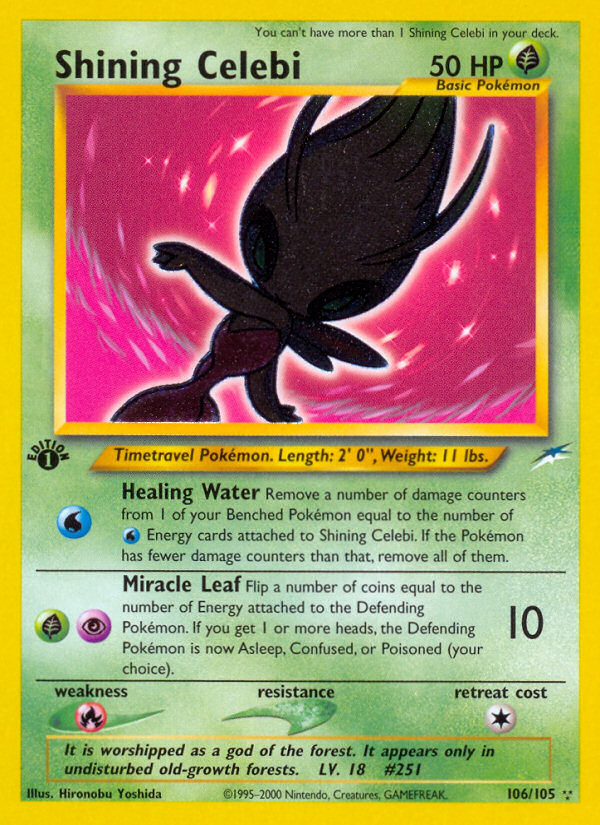 Shining Celebi (106/105) [Neo Destiny 1st Edition] - Destination Retro