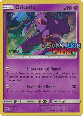 Oricorio (SM19) (Staff Prerelease Promo) [Sun & Moon: Black Star Promos] - Destination Retro