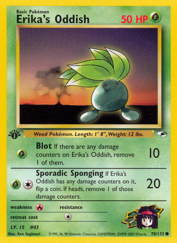 Erika's Oddish (78/132) [Gym Heroes 1st Edition] - Destination Retro